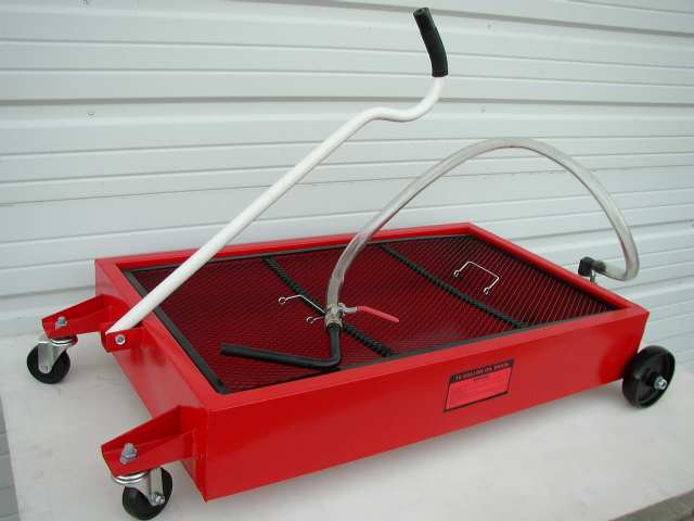 KS Tools 17-Liter Oil Catch Pan – Big 445mm Drain Pan With Spout For Easy Changes
